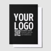 Ihr Logo mit editierbarem QR-Code und Text Pergament Einladungen (Versetzt)