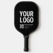 Ihr Logo mit editierbarem QR-Code und Text Pickleball Schläger (Rückseite)