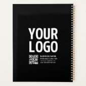 Ihr Logo mit editierbarem QR-Code und Text Planer (Rückseite)