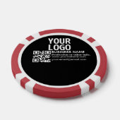 Ihr Logo mit editierbarem QR-Code und Text Pokerchips (Einzeln)