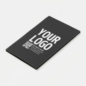 Ihr Logo mit editierbarem QR-Code und Text Post-it Klebezettel (angewinkelt)