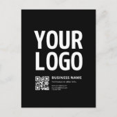 Ihr Logo mit editierbarem QR-Code und Text Postkarte (Vorderseite)