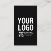 Ihr Logo mit editierbarem QR-Code und Text  Rabattkarte (Rückseite)