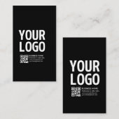 Ihr Logo mit editierbarem QR-Code und Text  Rabattkarte (Vorne/Hinten)