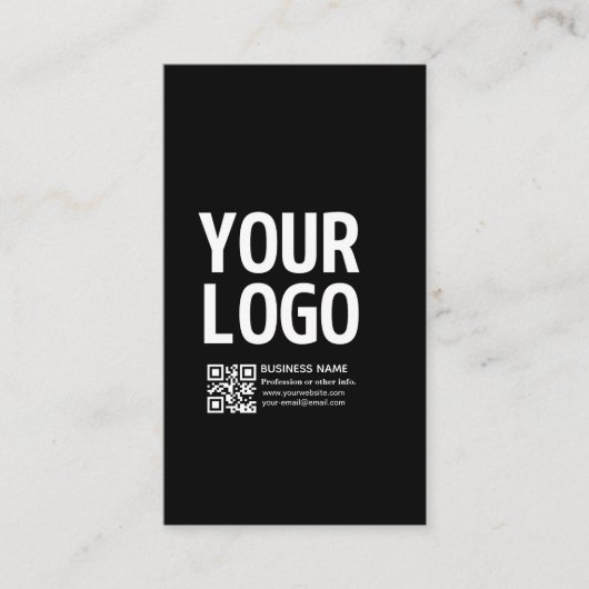 Ihr Logo mit editierbarem QR-Code und Text  Rabattkarte (Vorderseite)