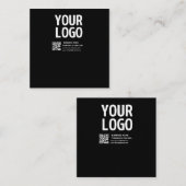 Ihr Logo mit editierbarem QR-Code und Text Rabattkarte (Vorne/Hinten)