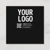 Ihr Logo mit editierbarem QR-Code und Text Rabattkarte (Rückseite)