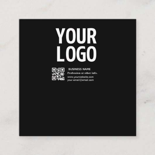 Ihr Logo mit editierbarem QR-Code und Text Rabattkarte (Vorderseite)
