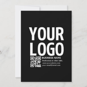 Ihr Logo mit editierbarem QR-Code und Text Save The Date