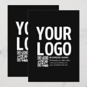 Ihr Logo mit editierbarem QR-Code und Text Save The Date (Vorne/Hinten)