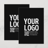 Ihr Logo mit editierbarem QR-Code und Text Save The Date (Vorne/Hinten)