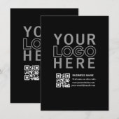 Ihr Logo mit editierbarem QR-Code und Text Save The Date (Vorne/Hinten)