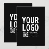 Ihr Logo mit editierbarem QR-Code und Text  Save The Date (Vorne/Hinten)