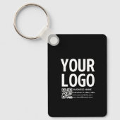 Ihr Logo mit editierbarem QR-Code und Text Schlüsselanhänger (Vorderseite)