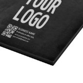 Ihr Logo mit editierbarem QR-Code und Text Schneidebrett (Ecke)