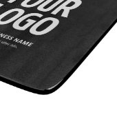 Ihr Logo mit editierbarem QR-Code und Text Schneidebrett (Ecke)