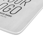 Ihr Logo mit editierbarem QR-Code und Text Schneidebrett (Ecke)