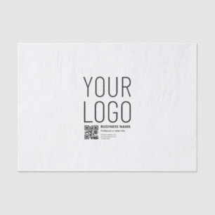 Ihr Logo mit editierbarem QR-Code und Text Seidenpapier