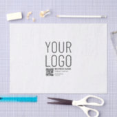 Ihr Logo mit editierbarem QR-Code und Text Seidenpapier (Handwerk)