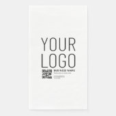 Ihr Logo mit editierbarem QR-Code und Text Serviette (Vorderseite)