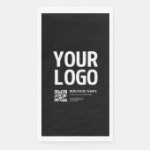 Ihr Logo mit editierbarem QR-Code und Text Serviette (Vorderseite)