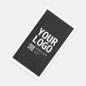 Ihr Logo mit editierbarem QR-Code und Text Serviette (Ecke)
