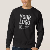 Ihr Logo mit editierbarem QR-Code und Text Sweatshirt (Vorderseite)