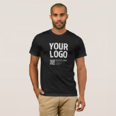 Ihr Logo mit editierbarem QR-Code und Text T-Shirt (Vorne ganz)