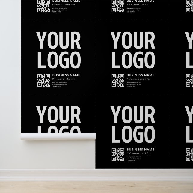 Ihr Logo mit editierbarem QR-Code und Text Tapete (Anwendung)