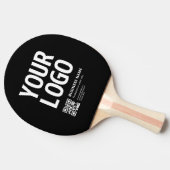 Ihr Logo mit editierbarem QR-Code und Text Tischtennis Schläger (Seitenansicht)