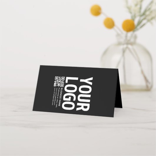 Ihr Logo mit editierbarem QR-Code und Text  Treuekarte (Vorderseite)