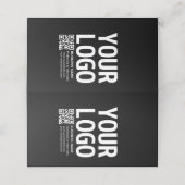 Ihr Logo mit editierbarem QR-Code und Text  Treuekarte (Außenseite Aufgefaltet)
