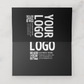 Ihr Logo mit editierbarem QR-Code und Text  Treuekarte (Innenseite Aufgefaltet)