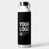 Ihr Logo mit editierbarem QR-Code und Text Trinkflasche (Vorderseite)