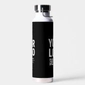Ihr Logo mit editierbarem QR-Code und Text Trinkflasche (Links)