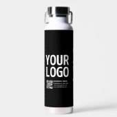 Ihr Logo mit editierbarem QR-Code und Text Trinkflasche (Vorne)
