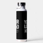 Ihr Logo mit editierbarem QR-Code und Text Trinkflasche (Rechts)