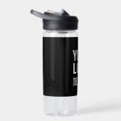 Ihr Logo mit editierbarem QR-Code und Text Trinkflasche (Rechts)