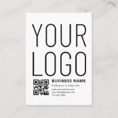 Ihr Logo mit editierbarem QR-Code und Text Visitenkarte (Vorderseite)