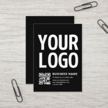 Ihr Logo mit editierbarem QR-Code und Text