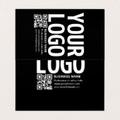 Ihr Logo mit editierbarem QR-Code und Text Visitenkarten (Innenseite Aufgefaltet)