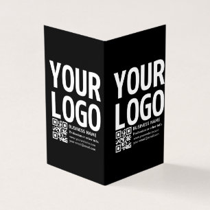 Ihr Logo mit editierbarem QR-Code und Text  Visitenkarten