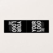Ihr Logo mit editierbarem QR-Code und Text Visitenkarten (Außenseite Aufgefaltet)