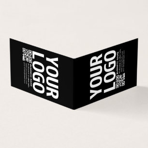 Ihr Logo mit editierbarem QR-Code und Text  Visitenkarten