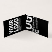 Ihr Logo mit editierbarem QR-Code und Text Visitenkarten (Innenseite)