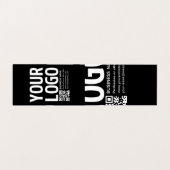 Ihr Logo mit editierbarem QR-Code und Text Visitenkarten (Innenseite Aufgefaltet)