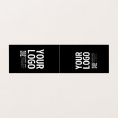 Ihr Logo mit editierbarem QR-Code und Text Visitenkarten (Außenseite Aufgefaltet)