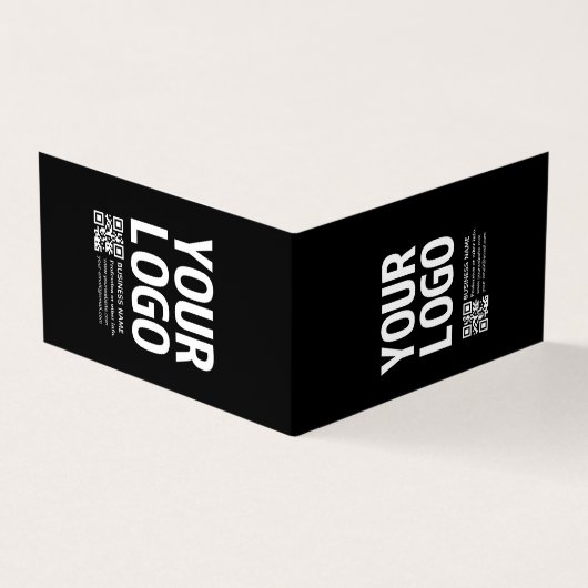 Ihr Logo mit editierbarem QR-Code und Text Visitenkarten (Vorderseite)