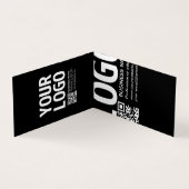 Ihr Logo mit editierbarem QR-Code und Text Visitenkarten (Innenseite)