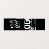Ihr Logo mit editierbarem QR-Code und Text Visitenkarten (Innenseite Aufgefaltet)